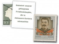 DDR Adenauermarke ** amtliche "Überklebemarke" mit Wz.2