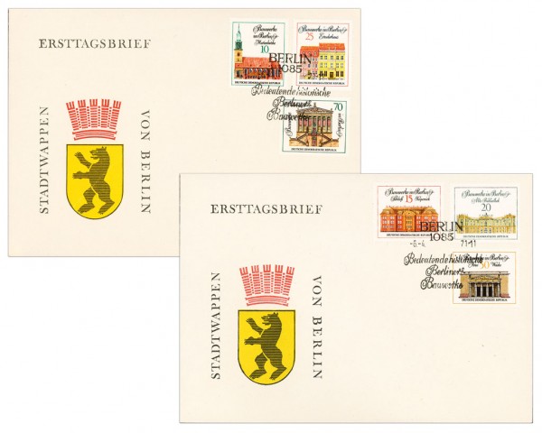 DDR FDC MiNr. 1661/66 Bed. Bauten