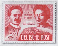 SBZ Allg.A. MiNr. 229 ** 30.Todest.K.Liebknecht/Rosa Luxemburg
