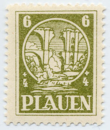 Dt. Lokalausgabe - Plauen MiNr. 2v ** (dünnes feines Papier)