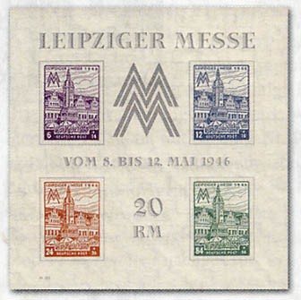 SBZ West-Sa. Bl. 5 Y ** MiNr. 162/65 Leipziger Messe 1946