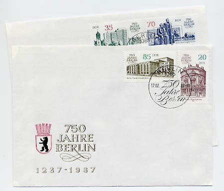 DDR FDC MiNr. 3071/74 750 J. Berlin