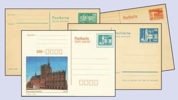 DDR Postkarten-Ganzsachen Lot 10 versch. "Bauwerke" *