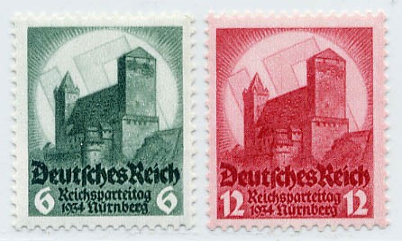 Dt. Reich MiNr. 546/47 ** 6. Nürnberger Parteitag