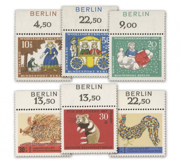 Berlin Oberrand-Set BERLIN, postfrisch 16 Marken mit Oberrand