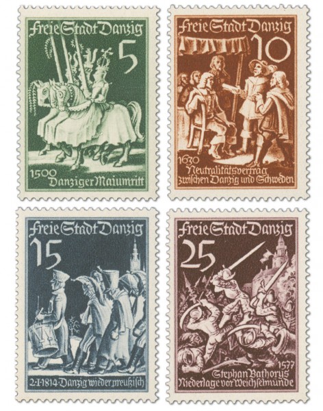 Freie Stadt Danzig MiNr. 302/05 ** Tag der Briefmarke 1939
