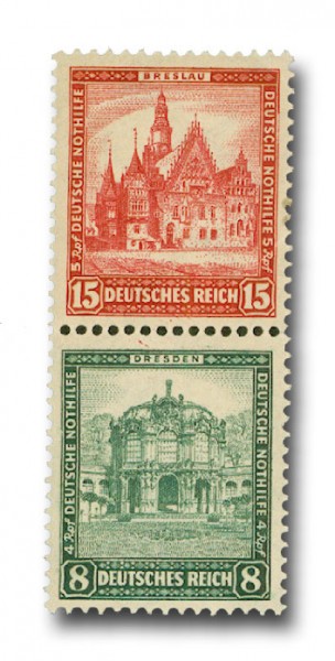 Dt. Reich Nothilfe 1931: Bauwerke Zdr. ** 1 Zusammendruck S90