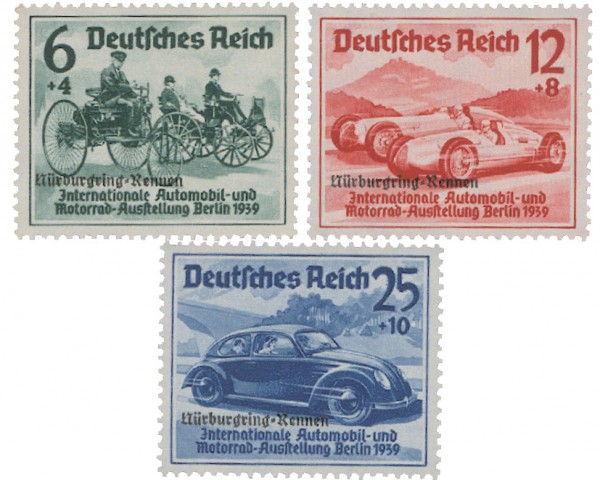 Dt. Reich MiNr. 695/97 * ungebraucht Nürburgring-Rennen 1939