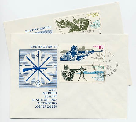 DDR FDC MiNr. 1251/53 Biathlon