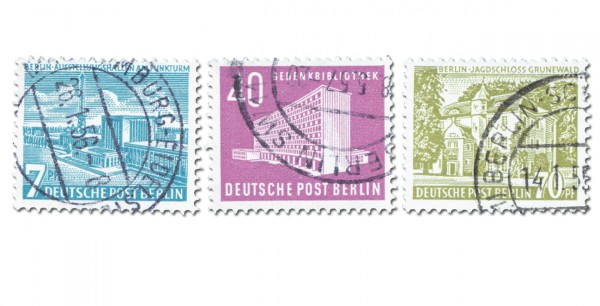 Berlin MiNr. 121/23 o Freimarken Berliner Bauten III