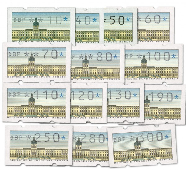 Berlin ATM 1/VS1 ** Basis-Satz 14 Werte (10 Pf-300 Pf)