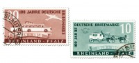 Franz.Zone Rh./Pf. MiNr. 49/50 o 100 Jahre deutsche Briefmarke