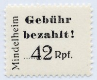 Dt. Lokalausgabe - Mindelheim (n.a.) MiNr. 2 wB ** (weißes Papier / Typ B)