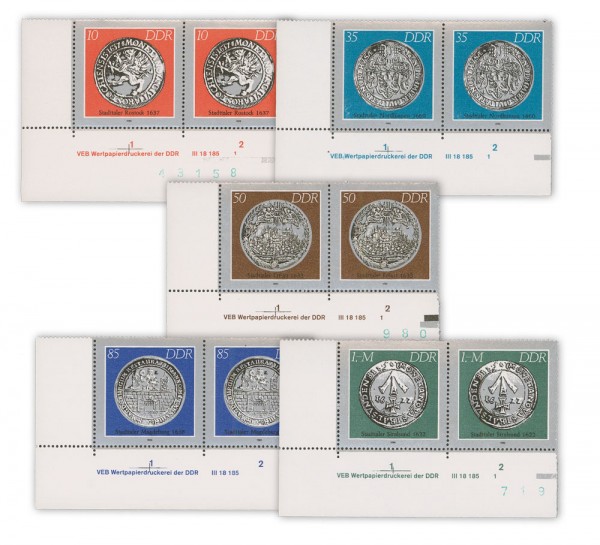 DDR MiNr. 3040/3044 DV ** Historische Münzen: Städtetaler