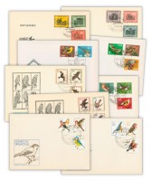 DDR FDC-Set "Vögel der Heimat" MiNr. 698/03, 1147/52, 1834/41, 2388/93