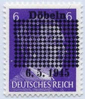 Dt. Lokalausgabe - Döbeln MiNr. 1 a ** (blauviolett), Urmarke