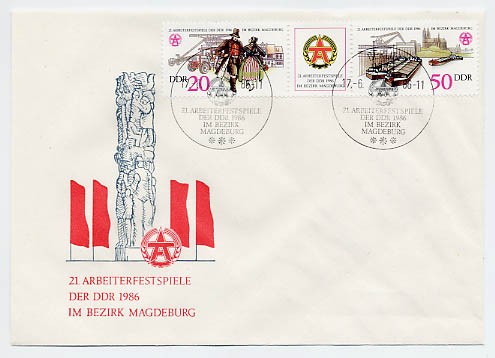 DDR FDC MiNr. 3028/29 Zdr. Arbeiterfestspiele, Magdeburg