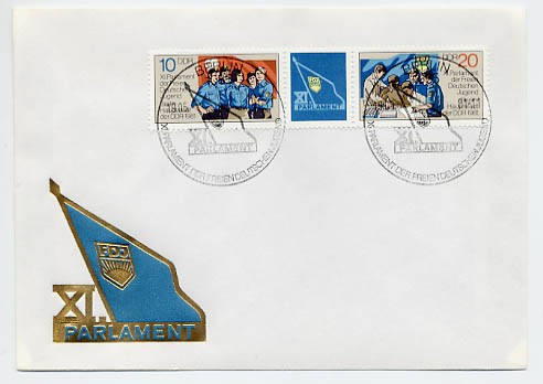 DDR FDC MiNr. 2609/10 Zdr. Parlament d. FDJ