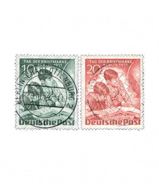 Berlin MiNr. 80/81 o Tag der Briefmarke 1951