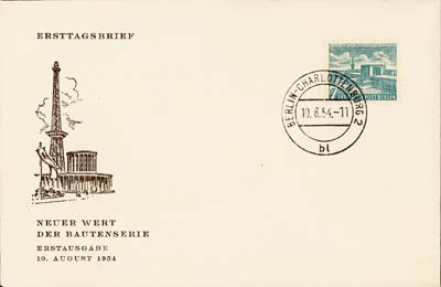 Berlin FDC Mi-Nr. 121 Freimarke Berliner Bauten III (7 Pf.)