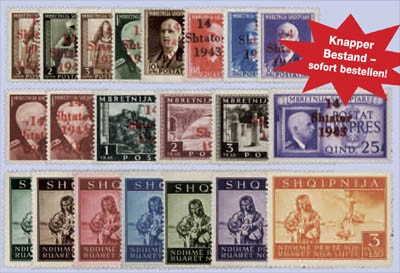 Dt. Besetzung Albanien MiNr. 1-21 **