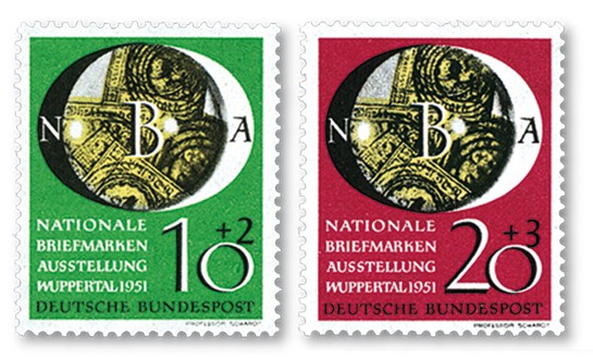 BRD MiNr. 141/42 ** Nat. Briefmarkenausstellung Wuppertal