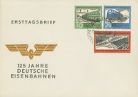 FDC 0804/06+805B 125 J.Dt.Eisenbahn