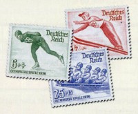 Dt. Reich MiNr. 600/02 ** 4. Olympische Winterspiele 1936