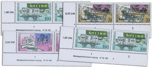 DDR MiNr. 3354/3357 DV ** 500 Jahre Postverbindungen