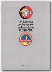 DDR ETB 88/1 10.Jahrestag d.bem.Weltraumfluges