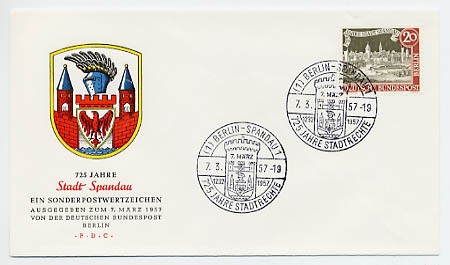 Berlin FDC Mi-Nr. 159 725 Jahre Stadt Spandau