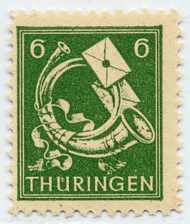 SBZ Thür. MiNr. 95 AX cw ** FM 6 Pf