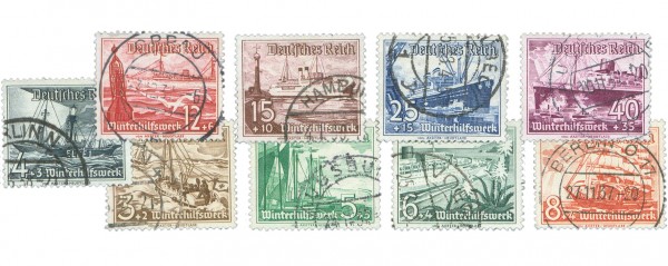 Dt. Reich MiNr. 651/59 o Winterhilfswerk - Schiffe