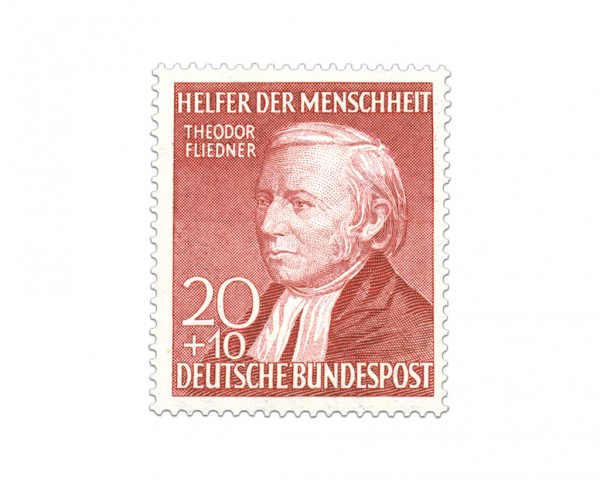 BRD MiNr. 158 I ** Type I Helfer der Menschheit "Th. Fliedner"