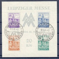 SBZ West-Sa. MiNr. Bl. 5Y o Leipziger Messe 1946