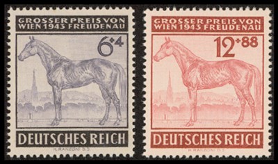 Dt. Reich MiNr. 857/58 ** Großer Preis von Wien 1943