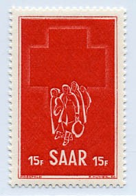 Saarland MiNr. 318 ** Rotes Kreuz 1952