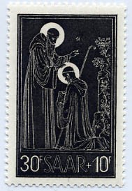 Saarland MiNr. 347 ** Benediktiner-Abtei Tholey