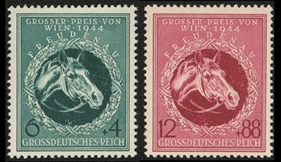 Dt. Reich MiNr. 900/01 ** Großer Preis von Wien 1944