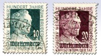 Franz.Zone Wü./Hz. MiNr. 47/48 o 100 Jahre Gustav-Werner-Stiftung