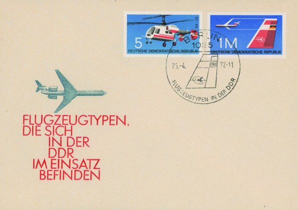 DDR FDC MiNr. 1749/52 Flugzeugtypen