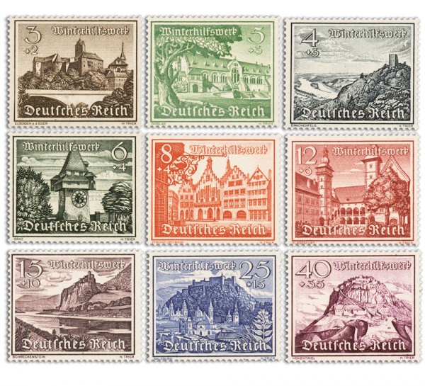 Dt. Reich MiNr. 730/38 ** Winterhilfswerk/Bauwerke 1939