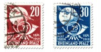 Franz.Zone Rh./Pf. MiNr. 51/52 o 75 Jahre Weltpostverein