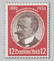 Dt. Reich MiNr. 542 y ** waager. Gummiriffelung Dt. Kolonialforscher