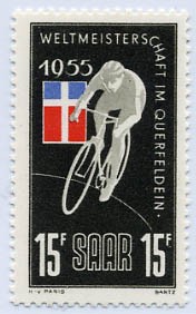Saarland MiNr. 357 ** Querfeldein-Radweltmeisterschaften