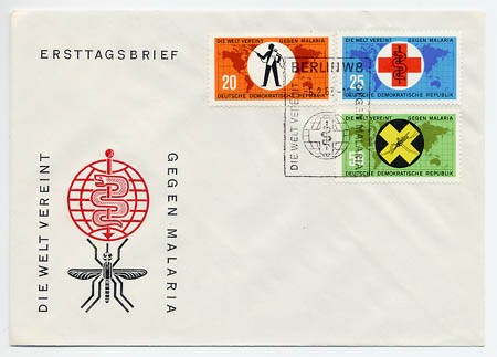 DDR FDC MiNr. 942/44 Anti-Malaria