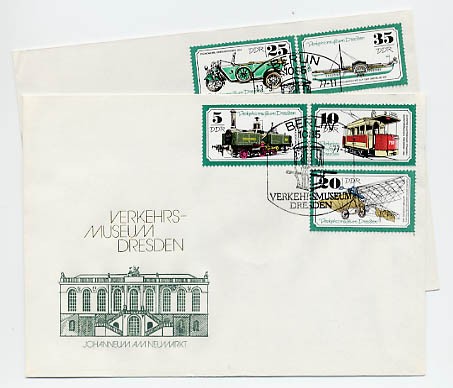 DDR FDC MiNr. 2254/58 Verkehrsmuseum Dresden