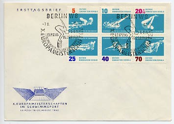 DDR FDC MiNr. 907/12 Zdr. Schwimm-EM