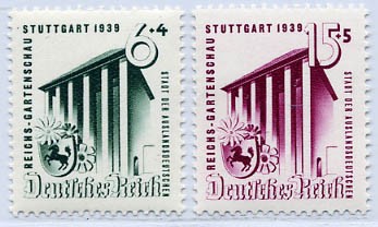 Dt. Reich MiNr. 692/93 ** Gartenschau in Stuttgart 1939