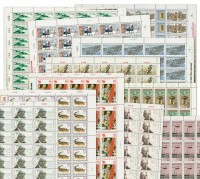 DDR Bogen Kollektion 11 Bogen mit Plattenfehler, inkl. Sammelblatt